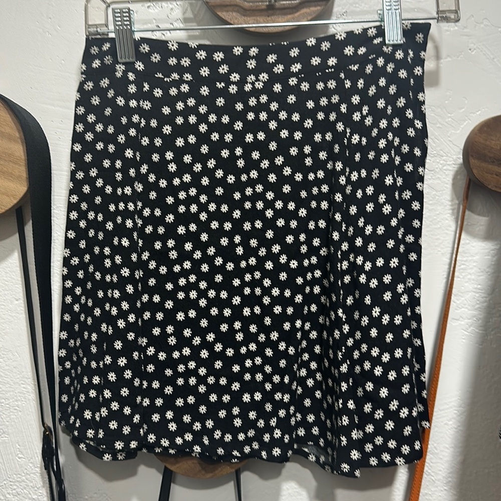 The Reformation black daisy skirt